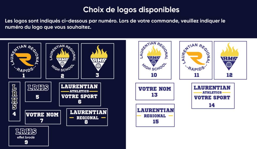 Boutique scolaire 1 LRHS Logo choice FR