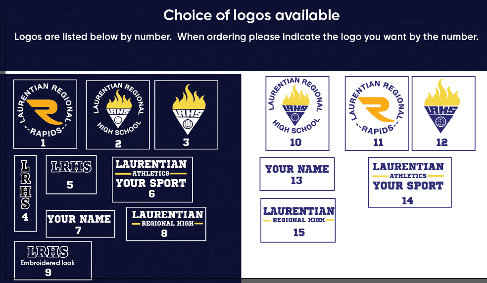School Store 1 Logos with numbers